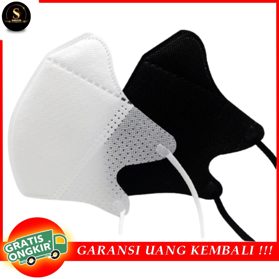 Masker Anak dan Dewasa Duckbill 3ply Hitam Putih Murah Isi 50 pcs Face Mask Sensi 50pcs