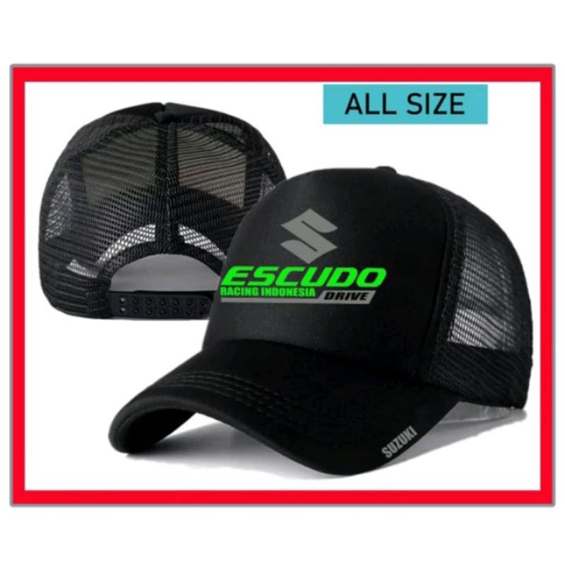 topi jaring berlogo Escudo suzuki