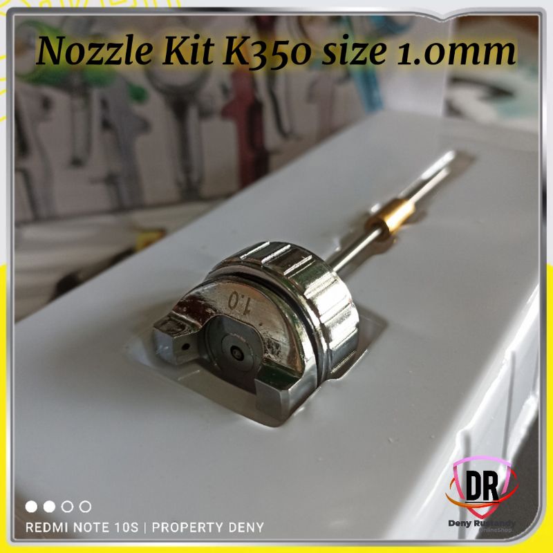 Nozzle dan Jarum Spray Gun Auarita K350 HVLP Ukuran 1.0mm