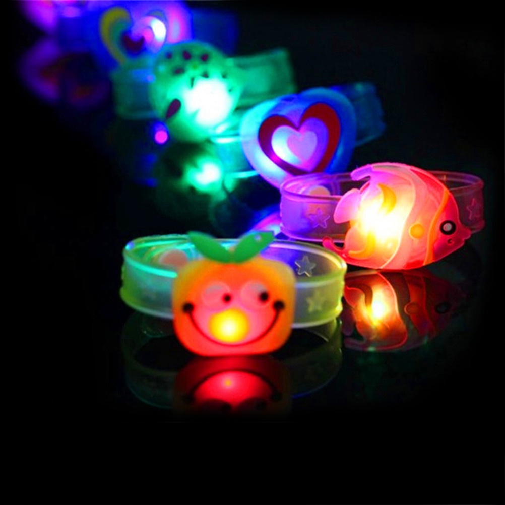 {LUCKID}Flashlight LED Wrist Watch Bracelet Toy Cute Cartoon Halloween Xmas Kids Gift