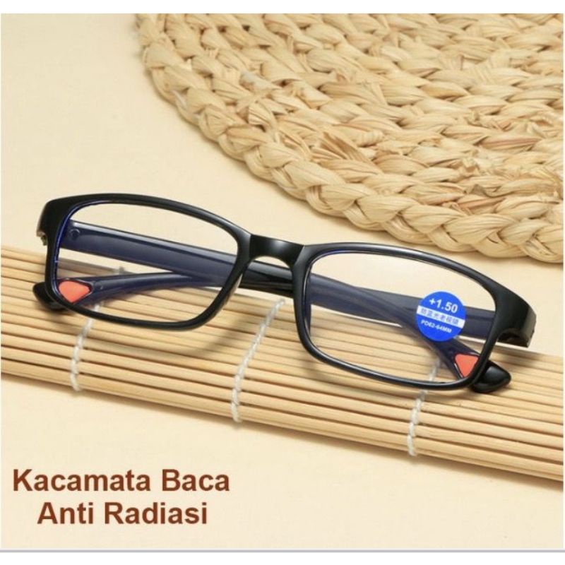 Kacamata Baca Lensa Plus Anti Radiasi Pria Reading Glasses