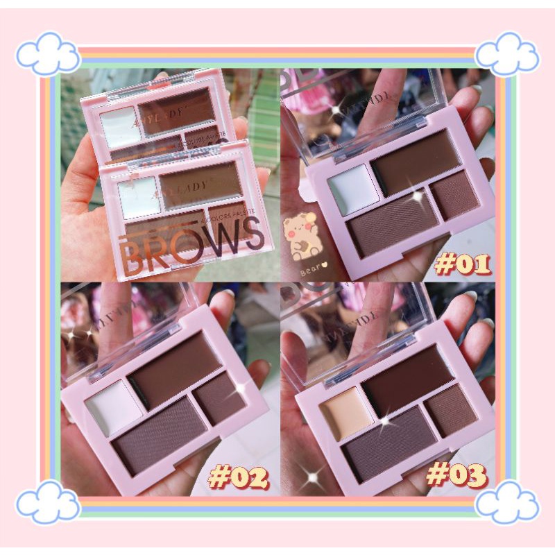 PROMO!!!EYEBROW 4 COLORS PALETTE BROWS ANY LADY 937