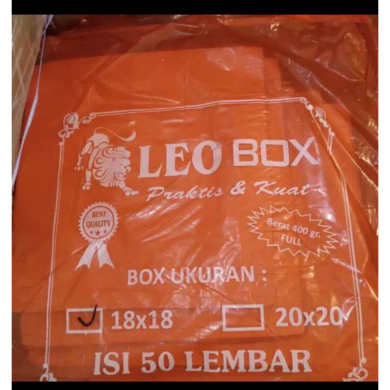 KOTAK NASI/BOX NASI BAHAN TEBAL 20*20,18*18,50 LBR DAN 12*16 100 LEMBAR.SAMEDAY/INSTANT