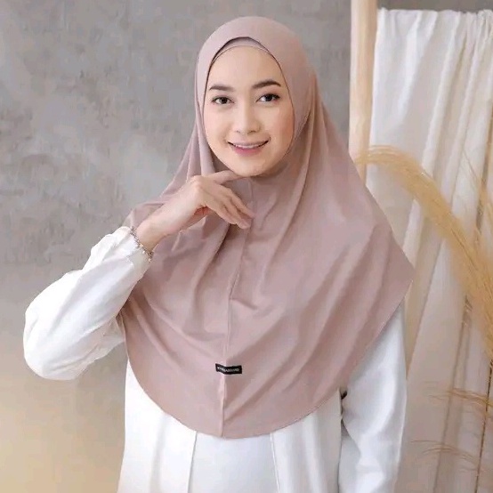 Bergo hamidah non Pet S M L XL  Hijab Sporty Non Pet Jilbab Sport Bergo Non Pet Hijab Instan Jersey 