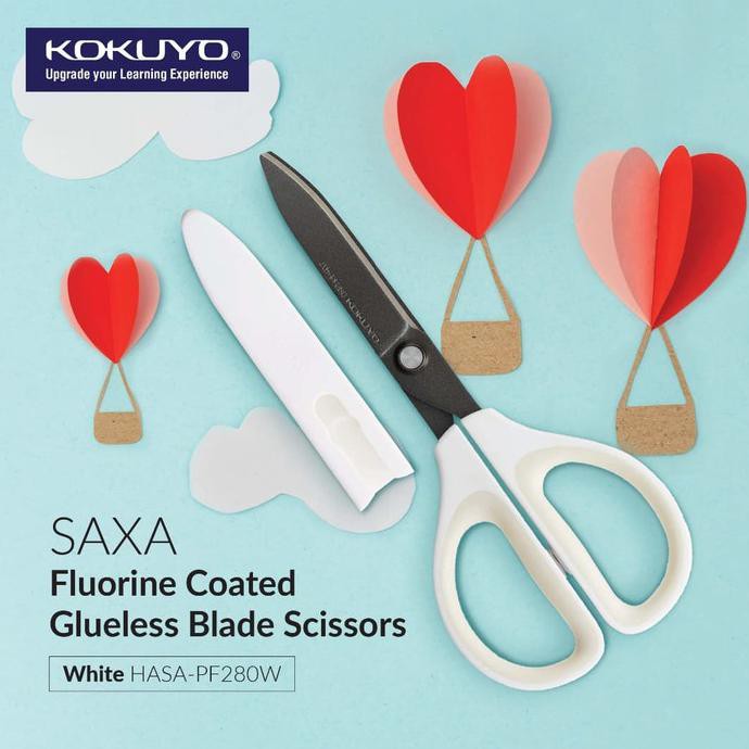 

BARU! Kokuyo Scissor Fluorine Coated Glueless Blade . (Teflon) HAZA-PF280 - Putih