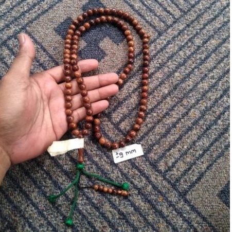 tasbih kokka bulat coklat rumbai ± 9 mm ( 9mm ) 99 butir ( kauka kaukah pukah pukaha kuka koka)