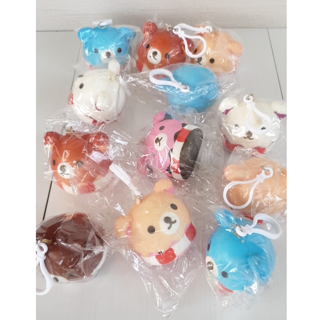 Squishy Murah Mainan SQUISHY Gantungan Kunci [Kepala Rilakkuma ]