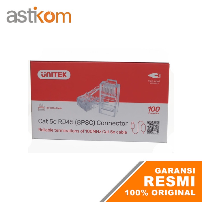 Konektor RJ45 Unitek Cat5e (8P8C) Plastik Y-OT18TP Ecer