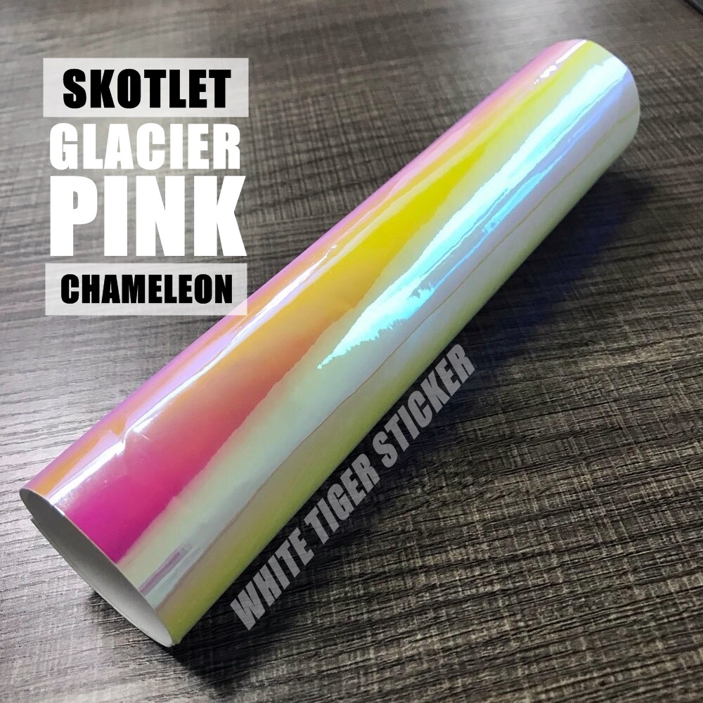 SKOTLET STIKER MOTOR YELLOW PINK GLACIER CHAMELEON SKOTLET BUNGLON STIKER BUNGLON SCOTLITE BUNGLON