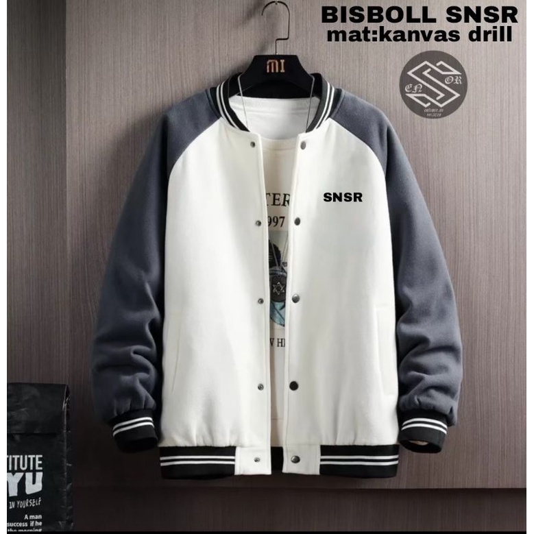 [FREE ONGKIR COD] JAKET PRIA BASEBALL DRILL SENSOR SNSR TERBARU BISBOLL BOMBER MURAH MOTOR BOMBER