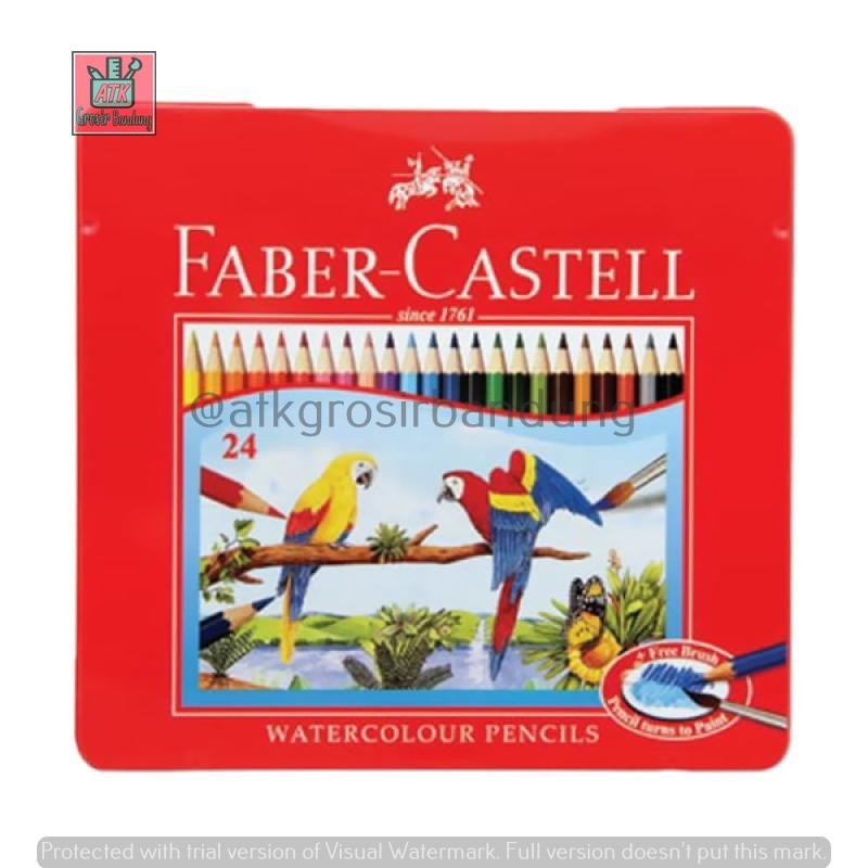 

Pensil Warna Faber Castell 24 Water Colour Tin case 115925 Kaleng