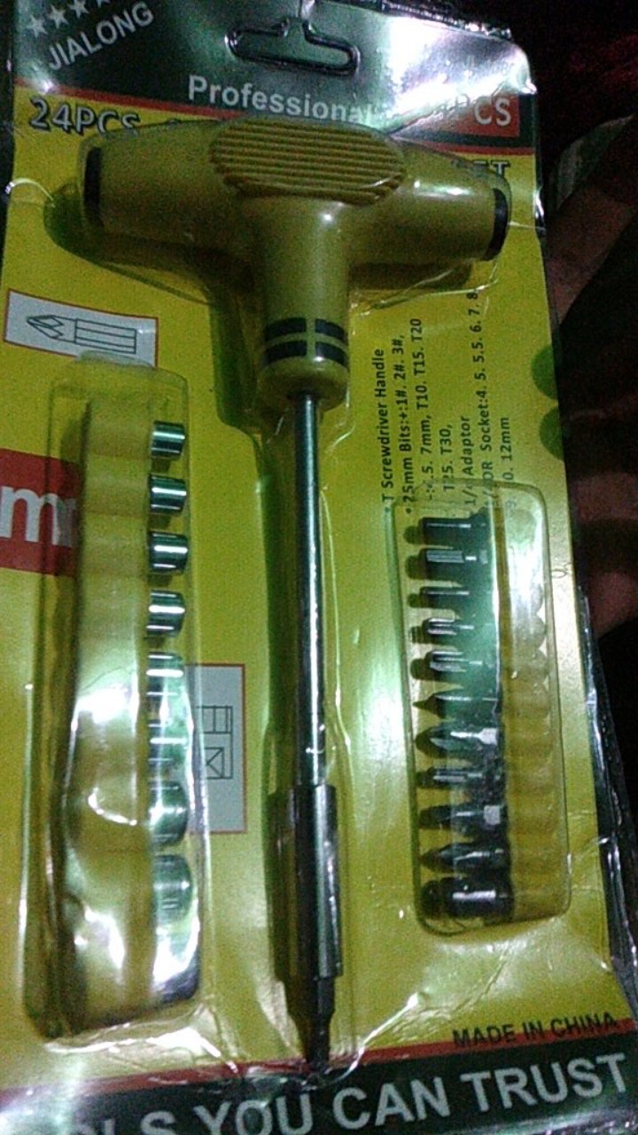 Obeng Set Multifungsi 24 In 1 Palu Kunci T Sock Screwdriver