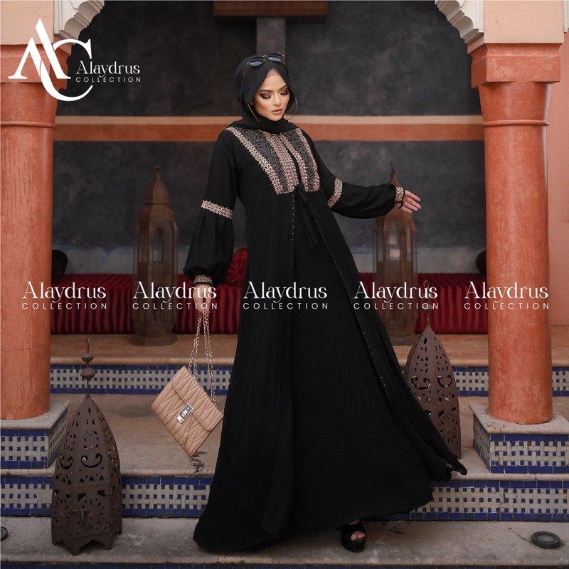 Abaya Dress Maxi Arab Saudi Bordir Zephy Turki Umroh Dubai Turkey By AlaydrusCollection 828