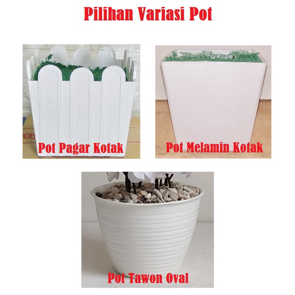 Bunga Sakura Plastik T50cm - Dekorasi Imlek Pajangan Rumah & Kantor Bunga Plastik Sakura Artificial-1