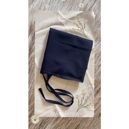 KHIMAR AZKIA SIMPLE TALI INSTAN/BERGO DIAMOND-Azkia navy