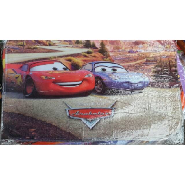 Keset Lembut Karakter Cars McQueen Frozen Rainbow