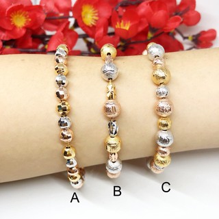  Gelang  Xuping  Bola Bola Beads Love Laser Rose Gold Silver 