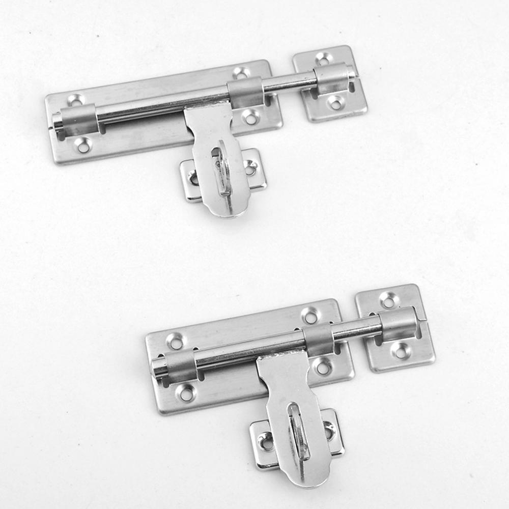 [Elegan] Barrel Bolt 4inch Untuk Mengunci Pintu Jendela Stainless Steel Bagian Hardware Pengaman Gerbang Kunci Anti-Pencurian