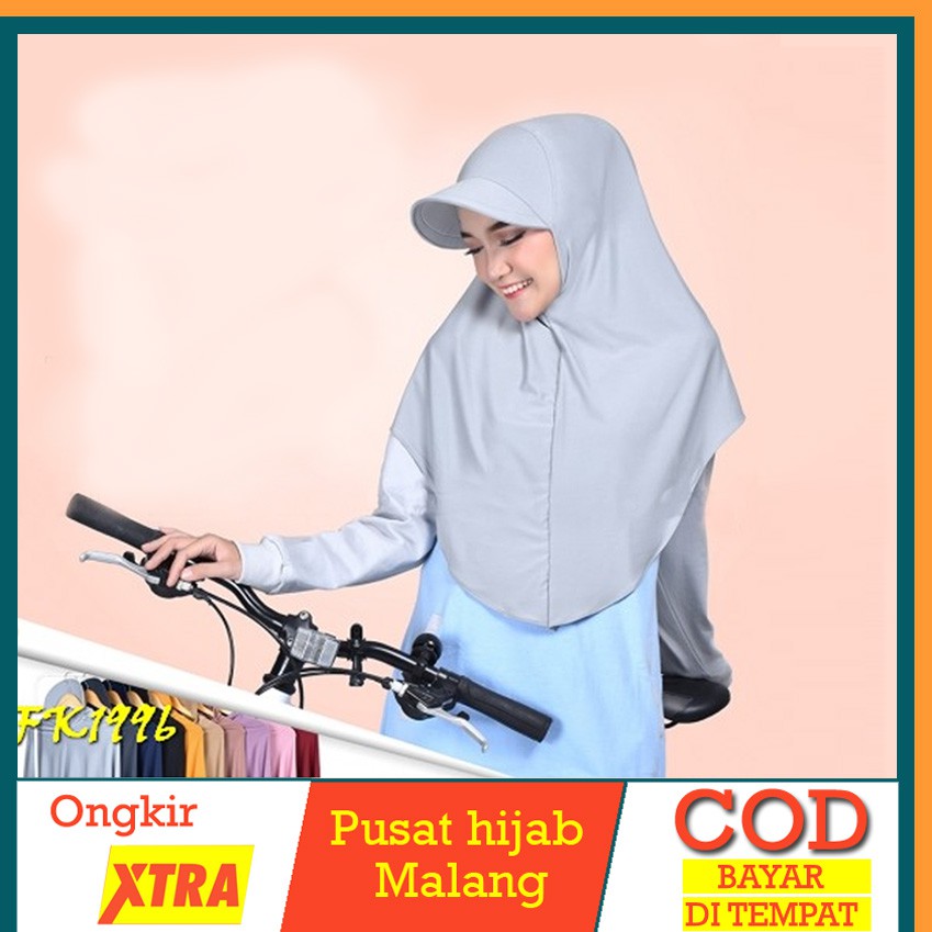 Hijab Topi Polos / Hijab Topi Instan