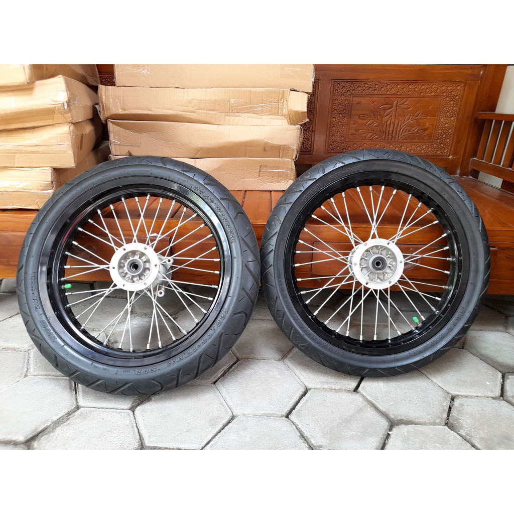 WHEELSET SUPERMOTO D-TRACKER ORIGINAL COPOTAN MOTOR PNP KLX 150 Series