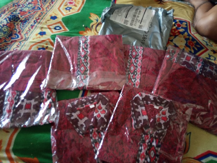 (dua Warna)batik Couple  Keluarga Ayah Ibu Dan Anak Murah Berkualitas Motif
