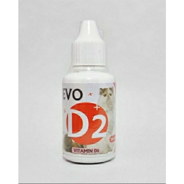 Evo D2 Vitamin Flu Calici Panleu Distemper 30ml Obat Virus Calici Herpes Diare Kencing Sakit gigi Cat 30 ml