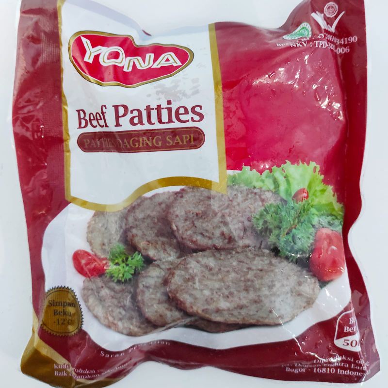 

YONA Beef Patties 500 gram / isian Burger daging sapi