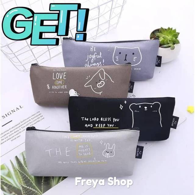 

Tempat pensil unik Tempat Pensil Animal Poem / Tempat Kosmetik Tas kamu jadi ber - dark grey