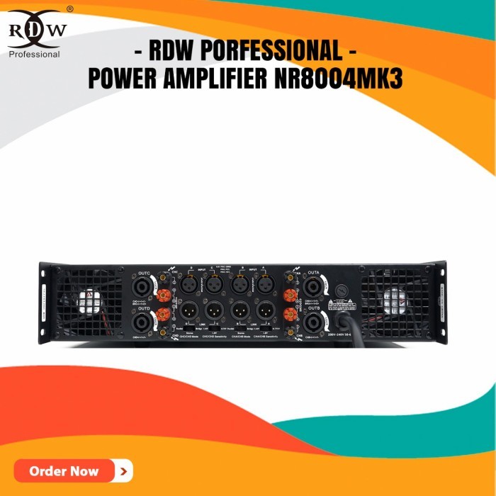 POWER AMPLIFIER 2 CHANNEL NR8004MK3 / NR 8004 MK3 RDW PROFESSIONAL