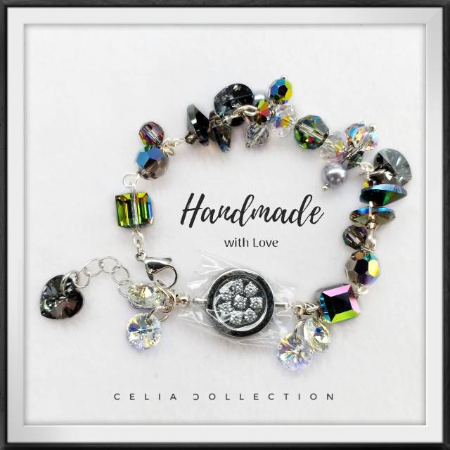 [Ready stock] Gelang LSW Twin MCI dengan rangkaian Kristal SWAROVSKI AUSTRIA handmade Unik