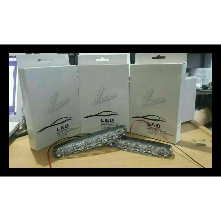 DISKON LAMPU DRL MOBIL 6 LED GOOD QUALITY 