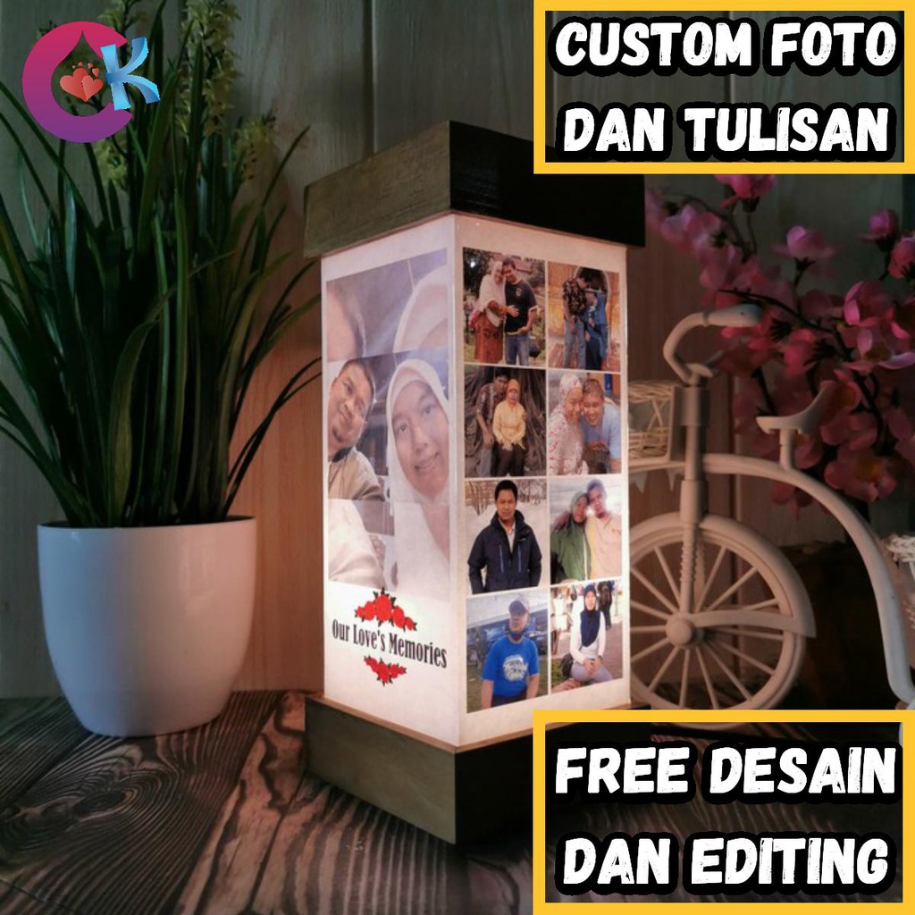 [BESAR] KADO ANNIVERSARY ANNIV PERNIKAHAN ISTRI IBU WANITA PACAR ANAK CEWEK LAMPU HIAS KOLASE UNIK