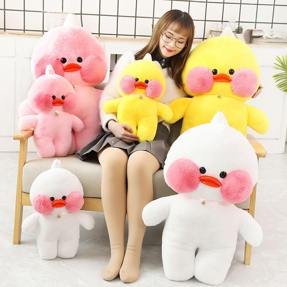 Quinton Lalafanfan Ducks Plush Toys Korea Kawaii Gadis Lembut Mainan Hadiah Natal Transform to Pig Cat Rabbit Dog Panda Yellow Duck Boneka Mainan