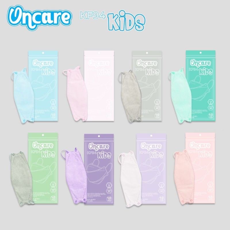 MASKER KF94 KIDS ONCARE WARNA ISI 10pcs / MASKER KF94 ANAK ONCARE