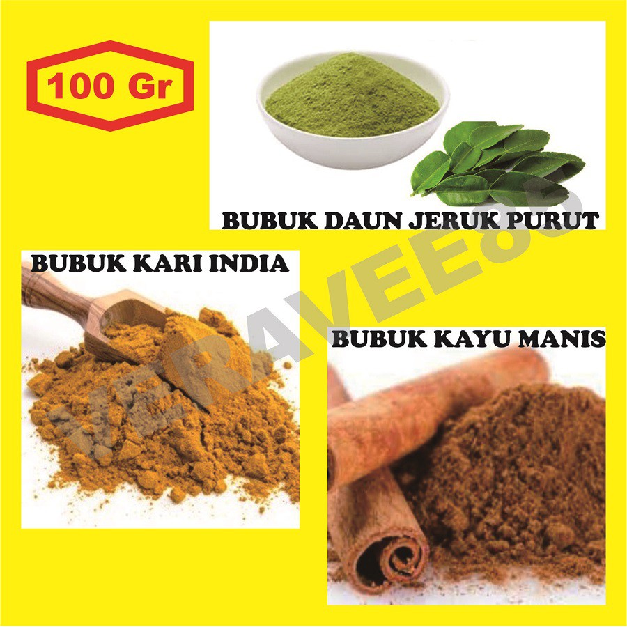 

Bubuk Rempah Daun Jeruk Purut Bubuk Kari India Bubuk Kayu Manis Cinnamon Premium Halus Murah Asli