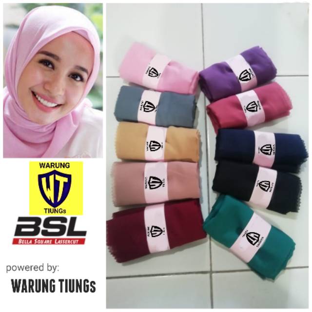 HIJAB BELLA SQUARE || HIJAB POLYCOTTON LASSERCUT