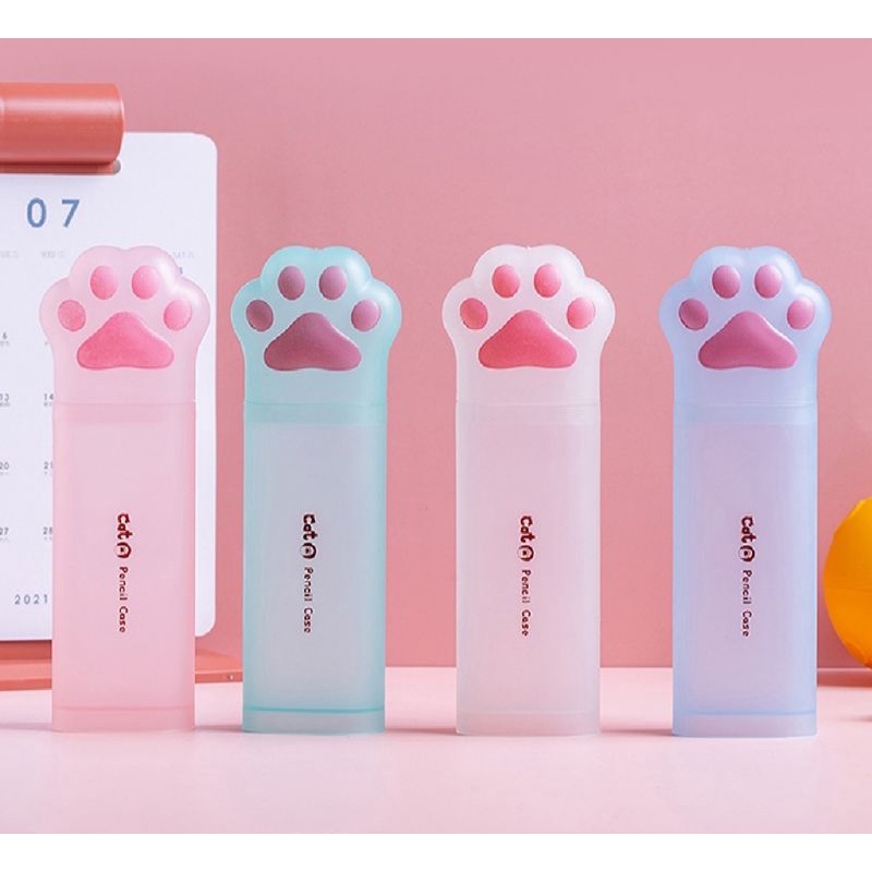 

Kotak Box Tempat Stationery Pencil Case Bentuk Paws Lucu Unik Simple Praktis Travel Portable Serbaguna