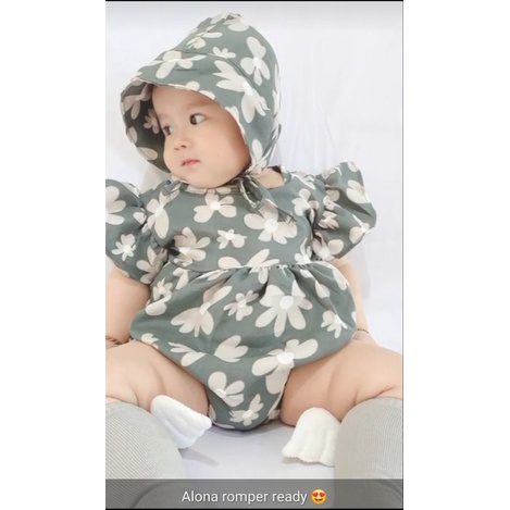 Romper Anak Perempuan Shakila free topi bayi 0-24 bulan