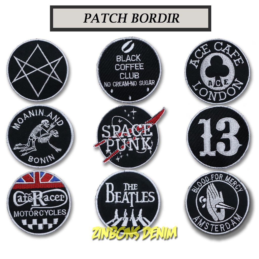 PATCH BORDIR / EMBLEM BORDIR KECIL UNTUK DI JAKET TAS TOPI SEPATU T'SHIRT HOODIE TERLARIS BEST QUALITY