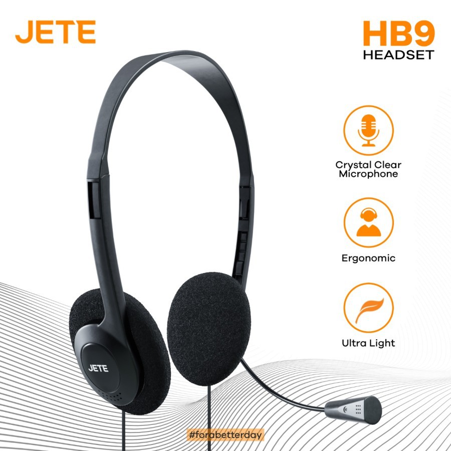 HEADSET | HANDSFREE | HEADPHONE BANDO JETE HB9 - KOMPUTER/HP/TABLET