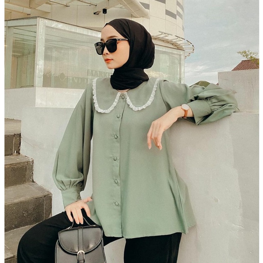 GMS - Narina Blouse l Atasan Top Fashion Remaja Muslim Murah Terlaris
