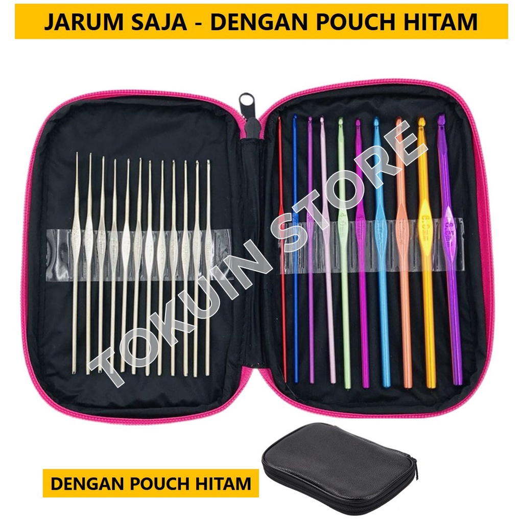 Set Alat Rajut Hakpen Rajut Crochet Kit Jarum Rajut Jahit Knitting Set