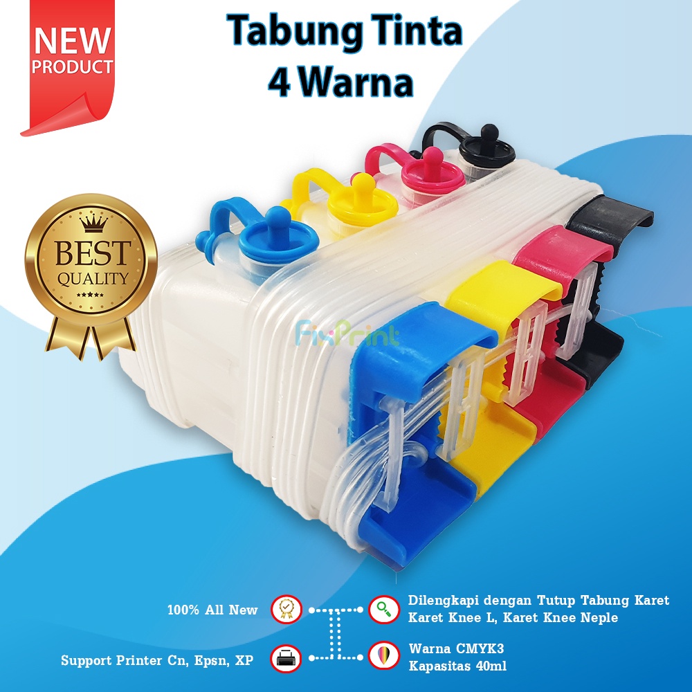 Tabung Infus 4 Warna 60ml Modifikasi Printer Epson Canon HP Brother