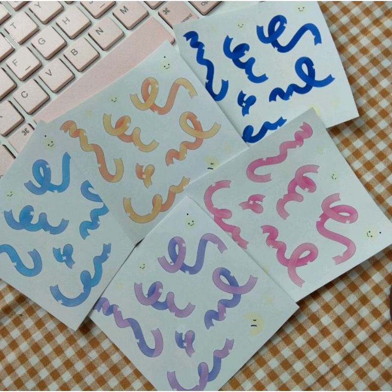 

sticker aesthetic CONFETTI pita ribbon