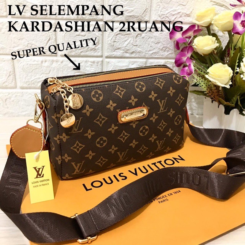 TAS SELEMPANG REAL PICT TAS WANITA eLVi SELEMPANG KARDASHIAN DEWI 2RUANG SUPER QUALITY  BATAM PREMIU