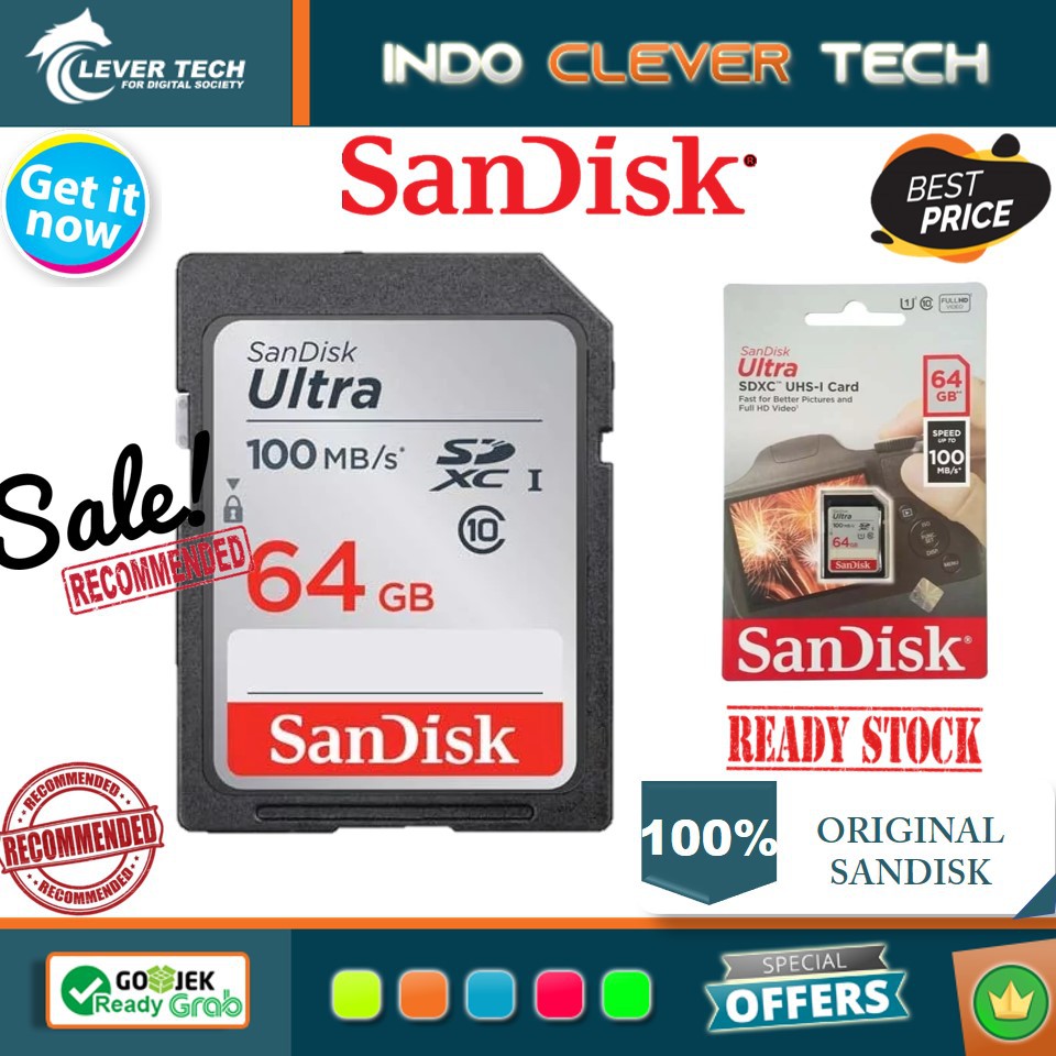 SanDisk 64GB Ultra SDXC UHS-I Memory Card - 100MB/s - SDSDUNR