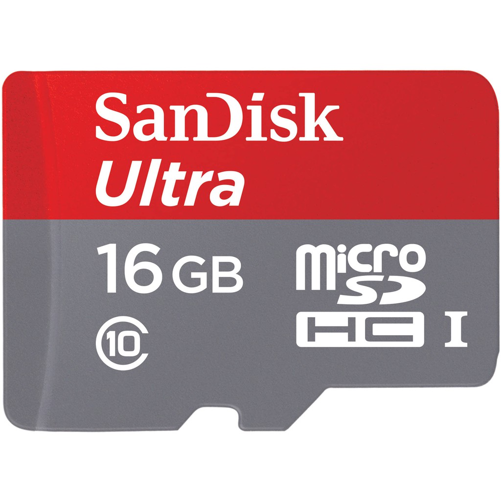 SanDisk Ultra microSDXC 16GB (80MB/s) UHS-I Class 10 + Adapter