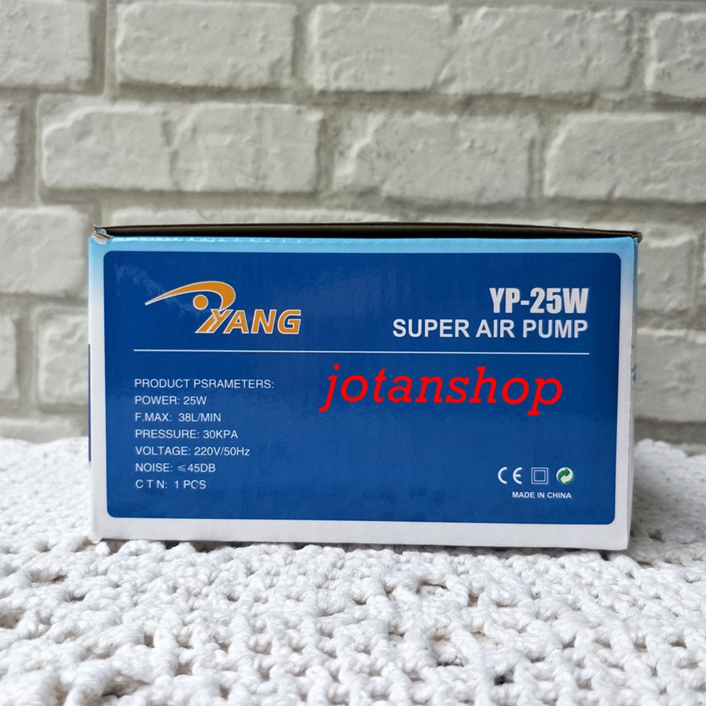 YANG YP 25 watt yp 25w mesin aerator gelembung udara air pump kolam aquarium hidroponik