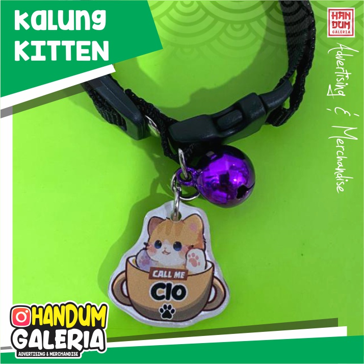 KALUNG KITTEN S / ANAK KUCING bahan akrilik (UKURAN LEBIH KECIL DARI KALUNG KUCING STANDAR)