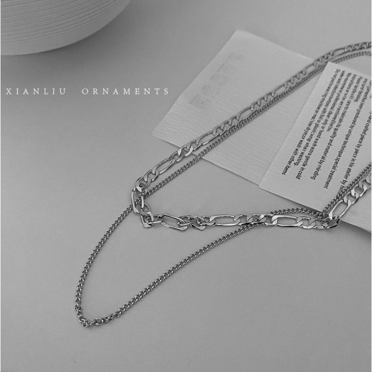 HBS 076 KALUNG WANITA KALUNG DOUBLE LAYERS KALUNG MUTIARA KALUNG HURUF KALUNG KOREA HIPHOP